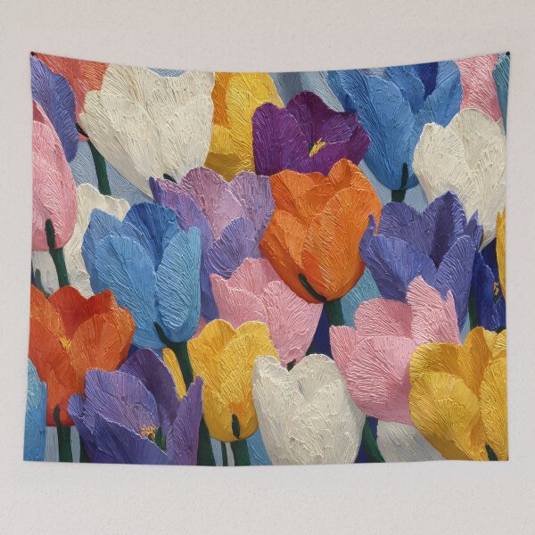 Item preview, Tulips Summer Flowers Colorful Botanical Painting designed and sold by AutoPopStudio.