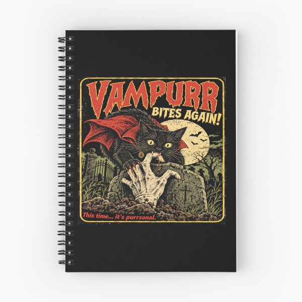 Item preview, Vampurr Bites Again for Gothic Cat Lovers designed and sold by POD DYNASTY | Original Print On Demand T-Shirt Graphics.