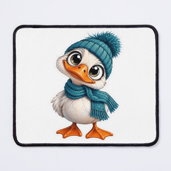 Item preview, Little Duck Wearing Winter Scarf and Beanie designed and sold by Snurly.