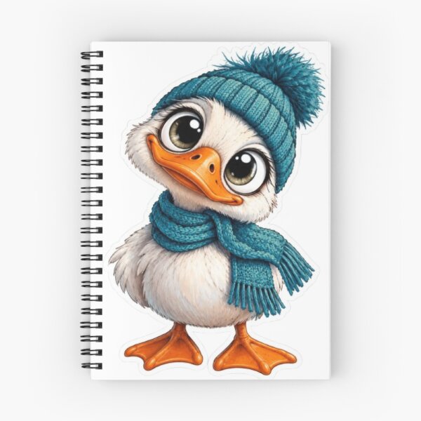 Item preview, Little Duck Wearing Winter Scarf and Beanie designed and sold by Snurly.