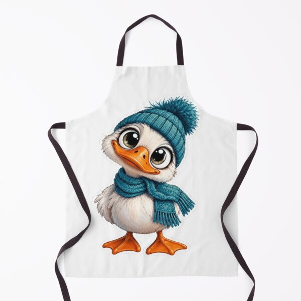 Item preview, Little Duck Wearing Winter Scarf and Beanie designed and sold by Snurly.