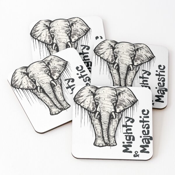 Item preview, Mighty & Majestic – Elephant Street Art designed and sold by SidneiSampaioStudio.