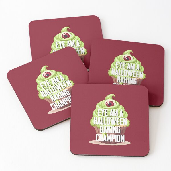 Item preview, EYE…Halloween Baking Champion! (on Burgundy) designed and sold by PawsitiveMum3.