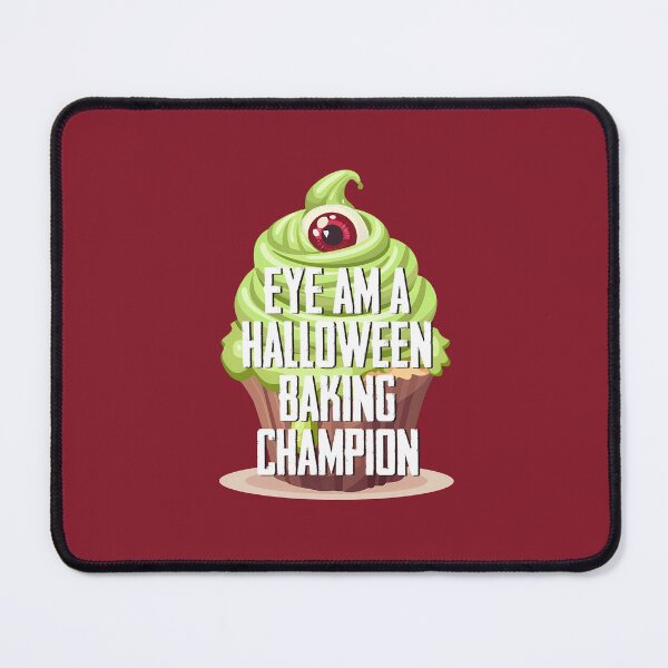 Item preview, EYE…Halloween Baking Champion! (on Burgundy) designed and sold by PawsitiveMum3.