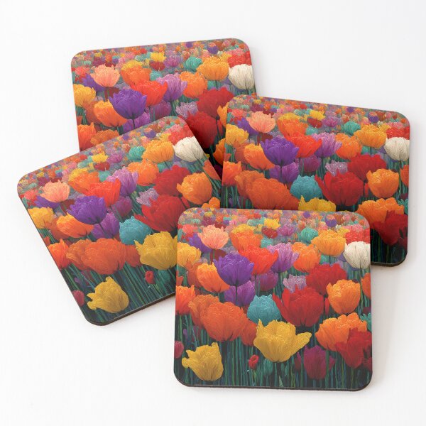 Item preview, Tulips Floral Decor Modern Botanical Wall Painting designed and sold by AutoPopStudio.