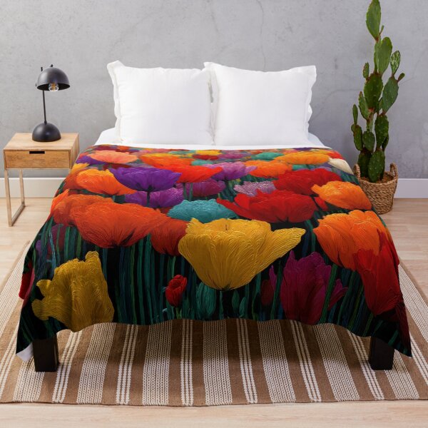 Item preview, Tulips Floral Decor Modern Botanical Wall Painting designed and sold by AutoPopStudio.