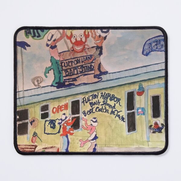 Item preview, Bait Stand in Fulton Harbor – Coastal Texas Watercolor designed and sold by BirdandaBrush.