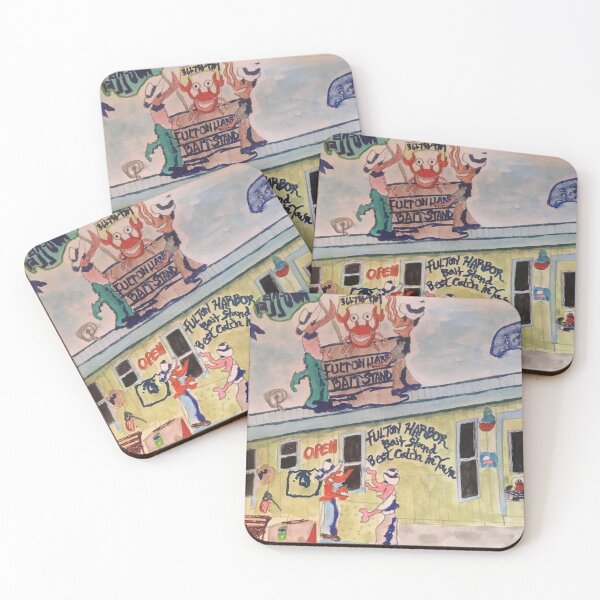 Item preview, Bait Stand in Fulton Harbor – Coastal Texas Watercolor designed and sold by BirdandaBrush.