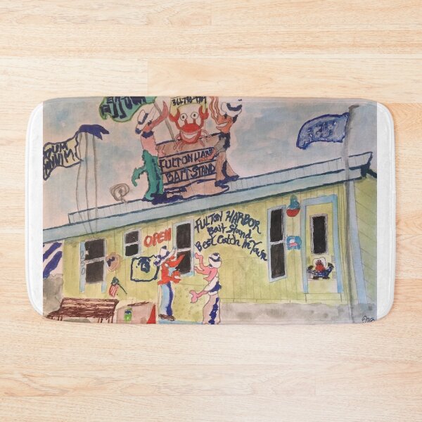 Item preview, Bait Stand in Fulton Harbor – Coastal Texas Watercolor designed and sold by BirdandaBrush.