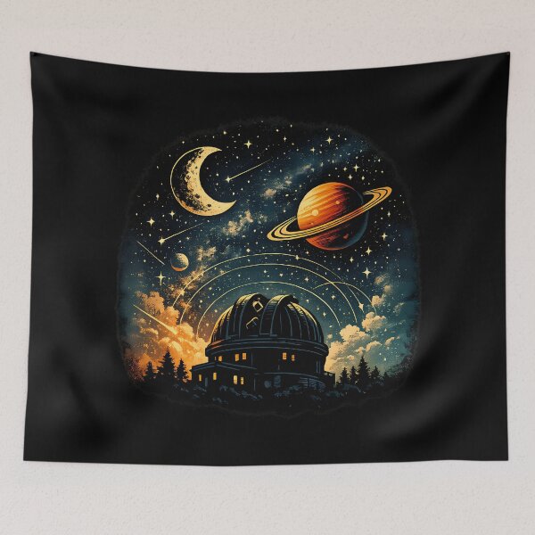 Item preview, Classic silhouette of an observatory with a dome designed and sold by Daily Quirk.