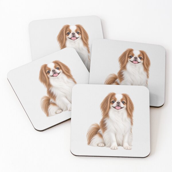 Item preview, Japanese Chin Dog Brown Red White designed and sold by BackgroundND.