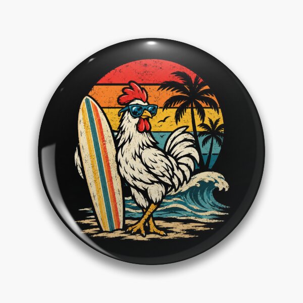 Item preview, Retro Surf Rooster Vintage Beach Summer designed and sold by Moizento.