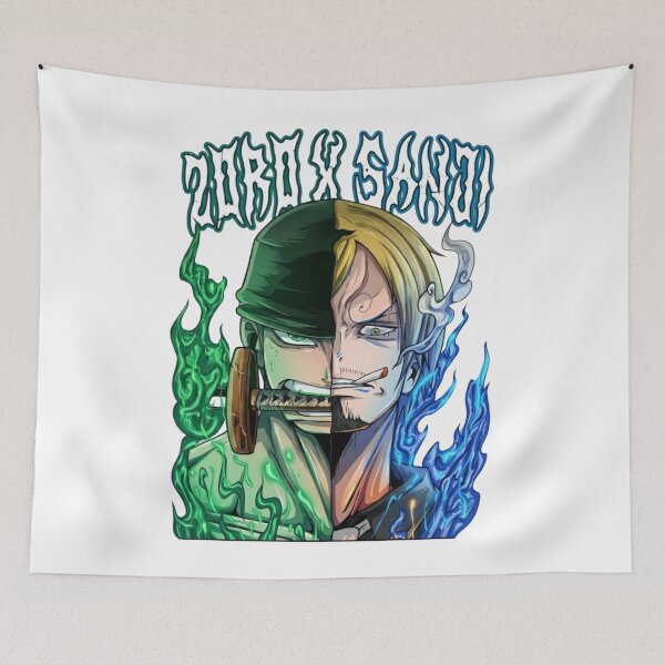 Item preview, Zoro and Sanji Split Face Anime Artwork designed and sold by FreakToons.