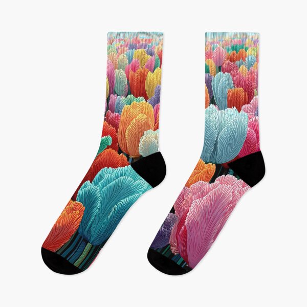 Item preview, Tulips Blossom Artwork Elegant Spring Flower Art designed and sold by AutoPopStudio.