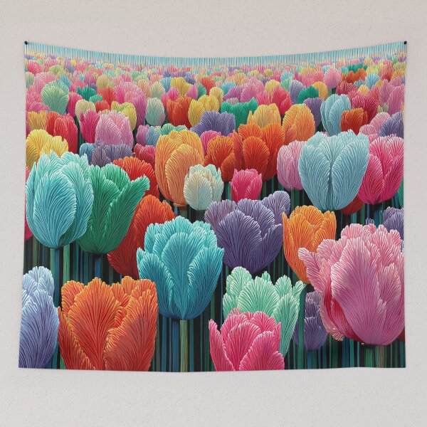 Item preview, Tulips Blossom Artwork Elegant Spring Flower Art designed and sold by AutoPopStudio.