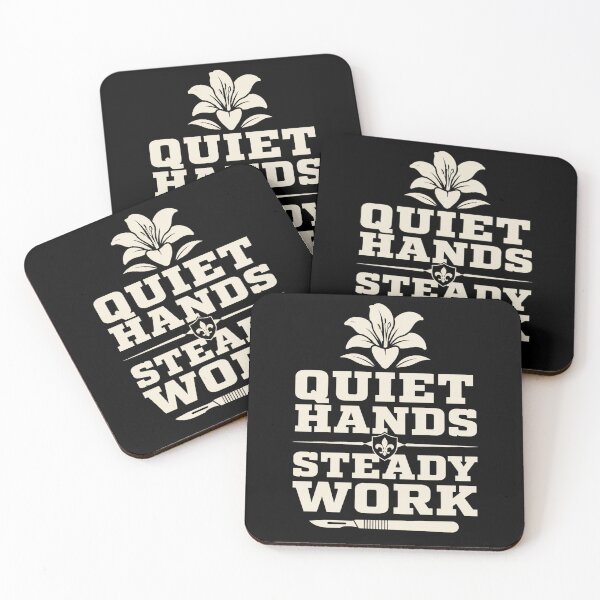 Item preview, Quiet Hands Steady Work Embalmer Gift designed and sold by DreamLayerStudio.