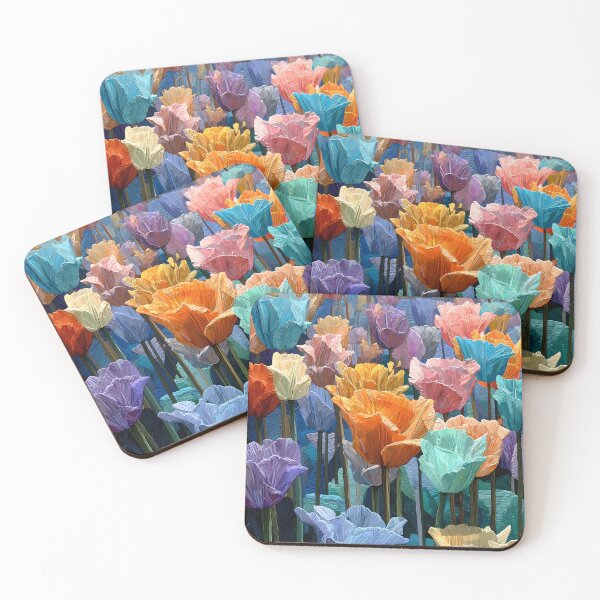 Item preview, Tulips Garden Flowers Artistic Botanical Wall Print designed and sold by AutoPopStudio.