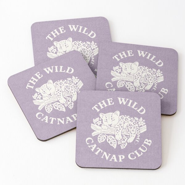 Item preview, The Wild Catnap Club - Baby Leopard Arts and Crafts Quiet Violet designed and sold by miavaldez.