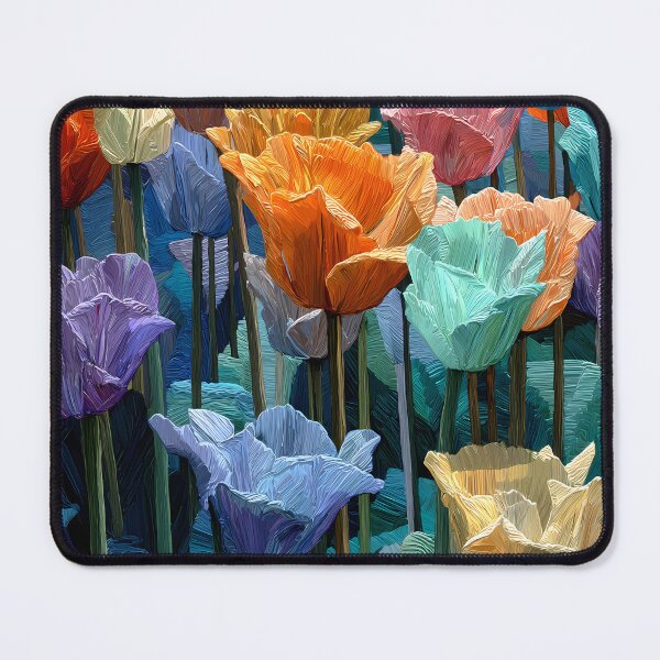 Item preview, Tulips Garden Flowers Artistic Botanical Wall Print designed and sold by AutoPopStudio.