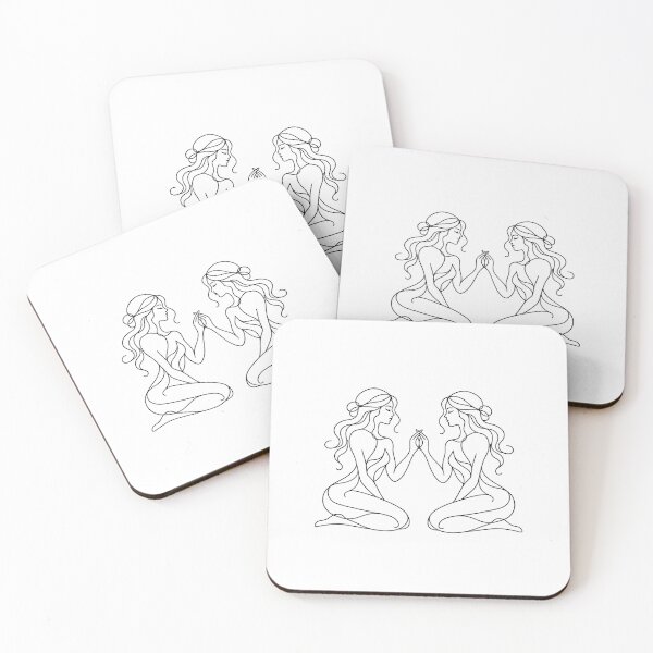 Item preview, Gemini Twins Minimal Line Art designed and sold by LineArtDrawing.