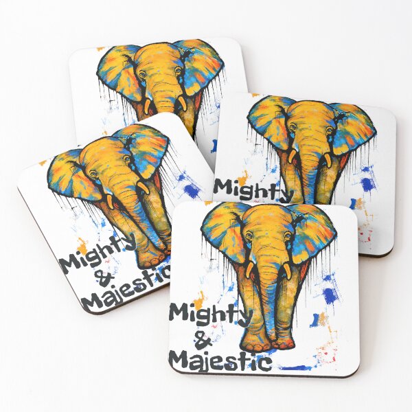 Item preview, Mighty & Majestic – Elephant Street Art designed and sold by SidneiSampaioStudio.
