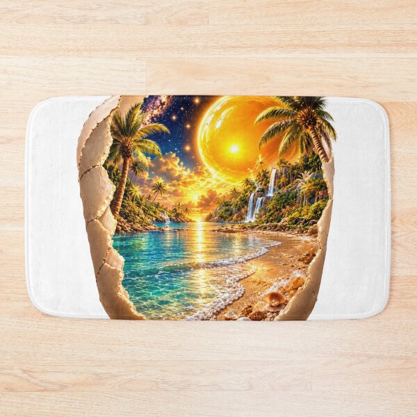 Item preview, Golden Paradise Beach Hole in Wall Fantasy Landscape  designed and sold by LC&LCPlatform.