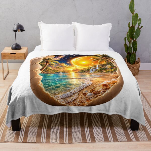 Item preview, Golden Paradise Beach Hole in Wall Fantasy Landscape  designed and sold by LC&LCPlatform.