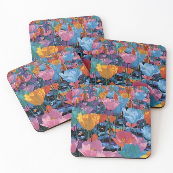 Item preview, Tulips Color Explosion Vibrant Floral Painting designed and sold by AutoPopStudio.
