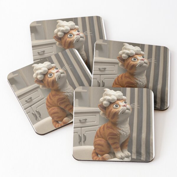 Item preview, Ginger Cat with Foam bubbles designed and sold by PrintsToLove.