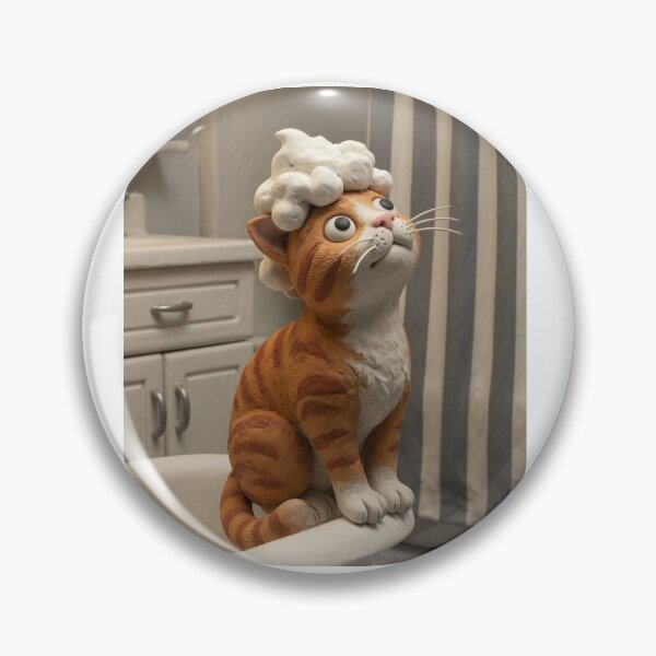 Item preview, Ginger Cat with Foam bubbles designed and sold by PrintsToLove.