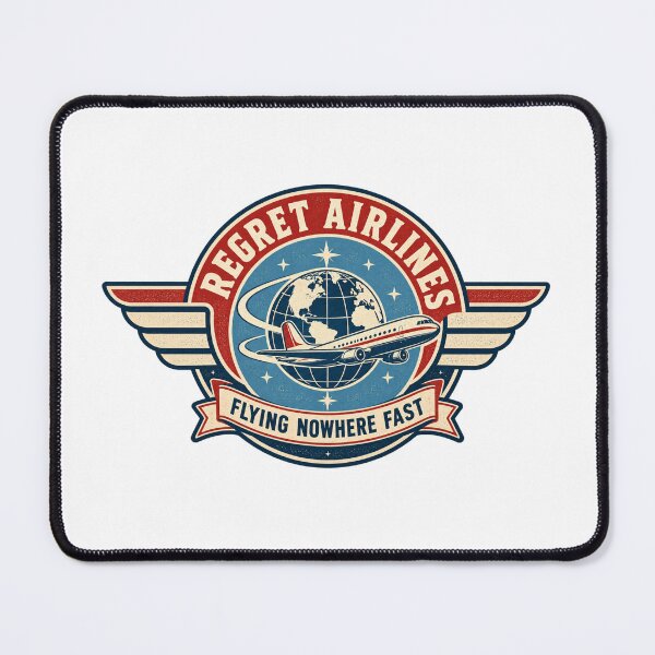 Item preview, Regret Airlines Parody Logo Tee designed and sold by Inkworksbyshery.