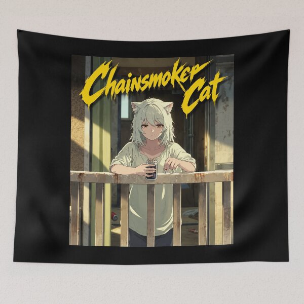 Item preview, Chainsmoker Cat designed and sold by mynarasolwy.