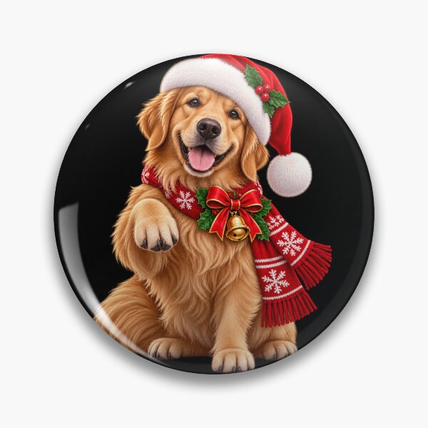 Item preview, Cute Golden Retriever Christmas Hat Festive Dog designed and sold by StaticEmpire.