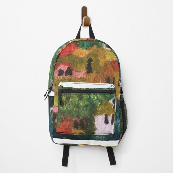 Item preview, Hillside by the Sea – Colorful Village Painting designed and sold by BirdandaBrush.