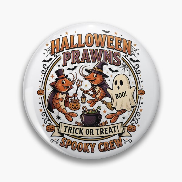 Item preview, Halloween prawns - Trick or treat, spooky crew - Halloween for foodies designed and sold by ParadoxParadox.
