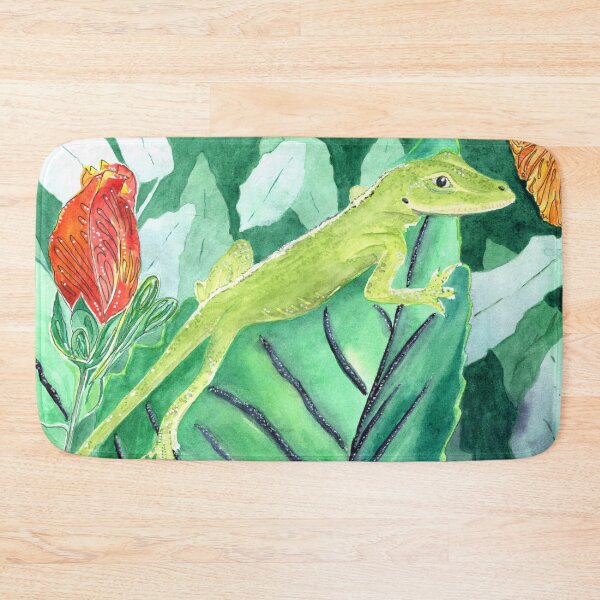 Item preview, Green Anole Reptile watercolor designed and sold by Sonoran Glimmer.