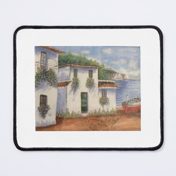 Item preview, Beachside white cottage designed and sold by BrendaMillenArt.