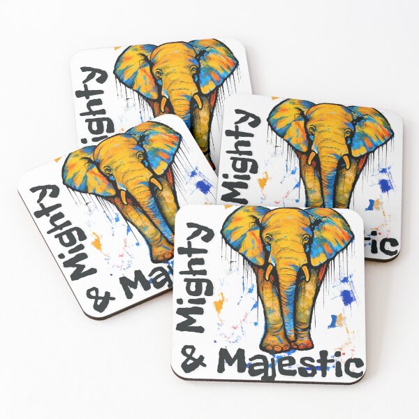 Item preview, Mighty & Majestic – Elephant Street Art designed and sold by SidneiSampaioStudio.