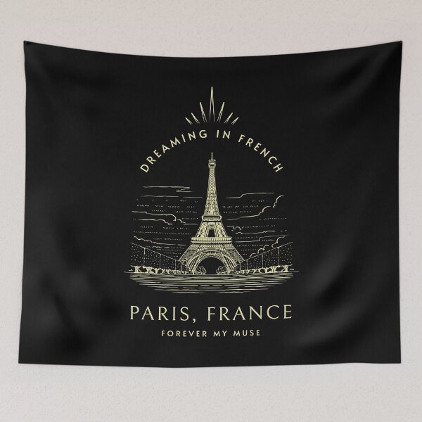 Item preview, Paris Dreaming in French – Eiffel Tower White designed and sold by FaeryNuff.