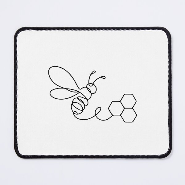 Item preview, Bee Honeycomb Minimal Line Art designed and sold by LineArtDrawing.