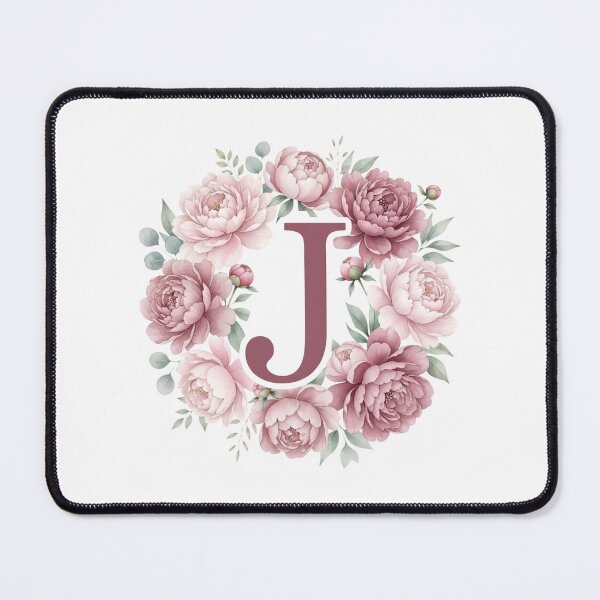 Item preview,  Letter J Pink Peony Floral Monogram designed and sold by ITCHAWAWAA.