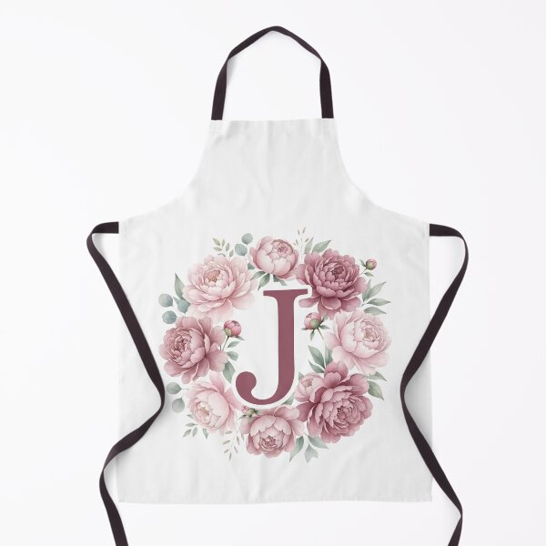 Item preview, Letter J Pink Peony Floral Monogram designed and sold by ITCHAWAWAA.