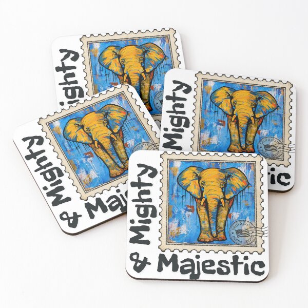 Item preview, Mighty & Majestic – Elephant Street Art designed and sold by SidneiSampaioStudio.