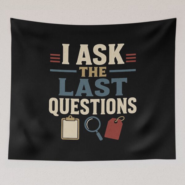 Item preview, I Ask The Last Questions Coroner Investigator Gift designed and sold by DreamLayerStudio.