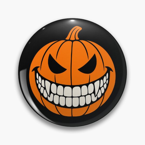 Item preview, Creepy Grinning Pumpkin Face Halloween Jack O Lantern designed and sold by Kladhadredo.