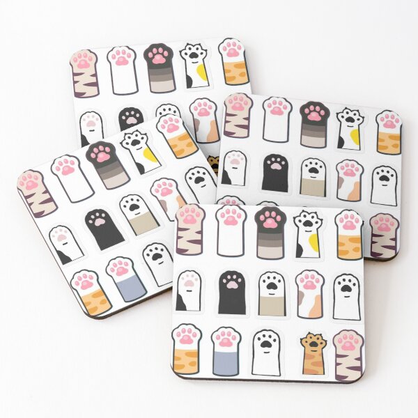 Item preview, Cute Cat Paws Sticker Pack - Kawaii Kitty Paw Pattern designed and sold by FashionDollQtr.