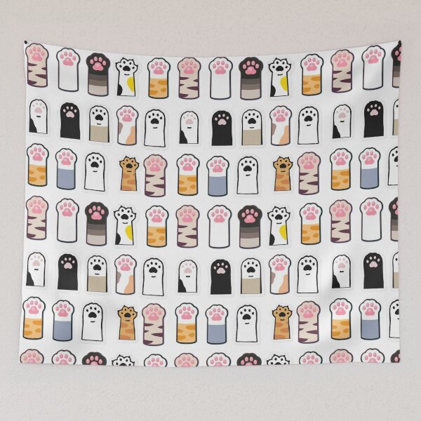 Item preview, Cute Cat Paws Sticker Pack - Kawaii Kitty Paw Pattern designed and sold by FashionDollQtr.