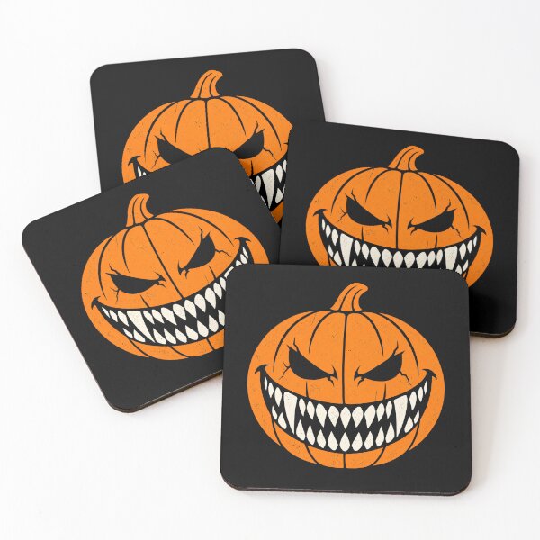 Item preview, Creepy Grinning Pumpkin Face Halloween Jack O Lantern designed and sold by Kladhadredo.