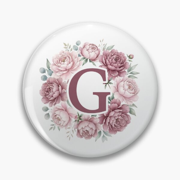 Item preview,  Letter G Pink Peony Floral Monogram designed and sold by ITCHAWAWAA.
