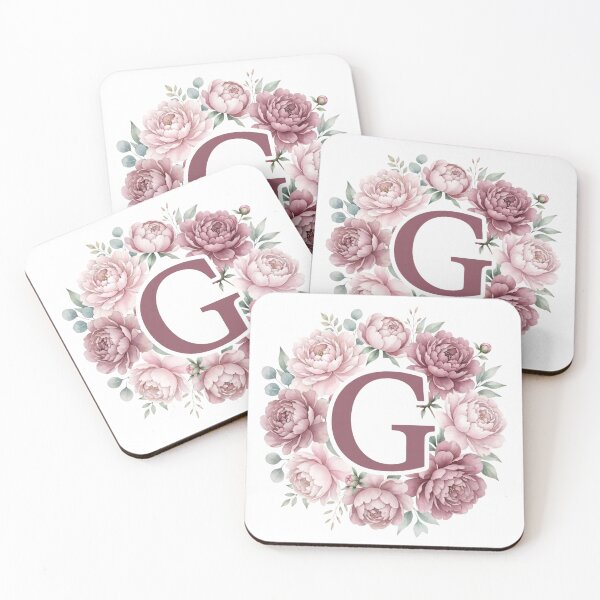 Item preview,  Letter G Pink Peony Floral Monogram designed and sold by ITCHAWAWAA.